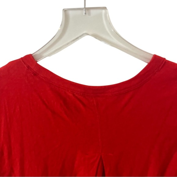 Anthropologie Pilcro Swing Tee Red Size Small Linen Cotton - Picture 13 of 16